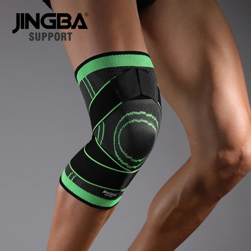 

JINGBA SUPPORT Sport Fitness knee brace support Protective gear knee pads Elastic Basketball Volleyball knee protector rodillera