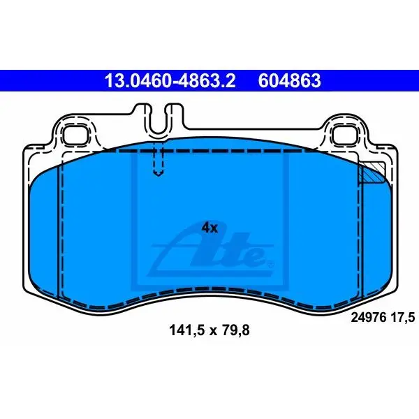Колодки дисковые передние MB Berlina/T-Model W212/S212 E500/E500