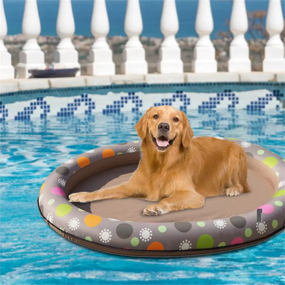 Dog Inflatable Hammock Pet Pool Floating Bed Water Toy Spring Summer