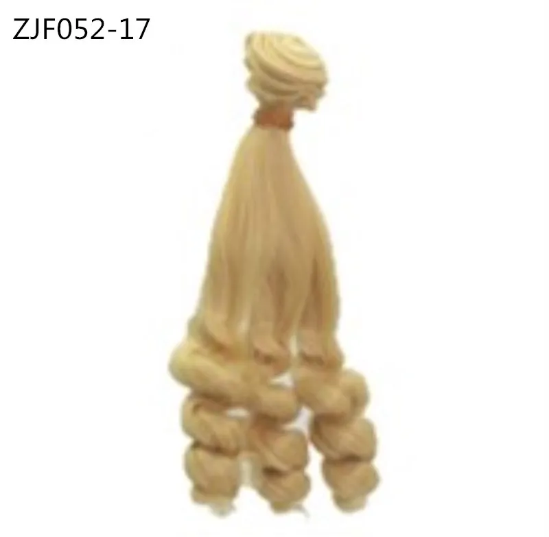 15cm Doll Accessories Dolls for Hair DIY Wig High-Temperature Bjd SD 1/4 Accessories Hairs Curls Synthetic Hairs Wigs Kids Toys - Color: ZJF052