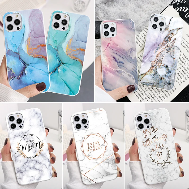 Мягкий чехол из ТПУ Для Xiaomi Mi 11 Lite Ultra 11i 10 8 8X A1 A2 CC9e Poco M3 K40 Redmi Note 10S 9A 9 Pro Max мраморный