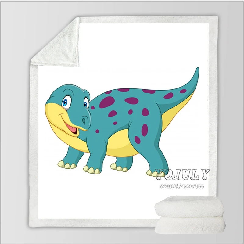YOJULY мультфильм dinosa harajuku для детей и взрослых 3D печатных одеяло диване пододеяльник теплое постельное белье модное офисное одеяло для короткого сна K16
