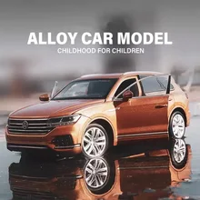

1:32 Volkswagen Touareg SUV Alloy Car Model Simulation Acoustooptic Return Force Car Children's Toy Car Collection Ornaments