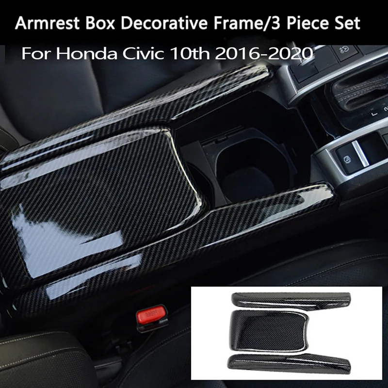 Car Carbon Fiber Interior Decor Trim Retrofitting Central Control Panel Stickers Cover for Honda