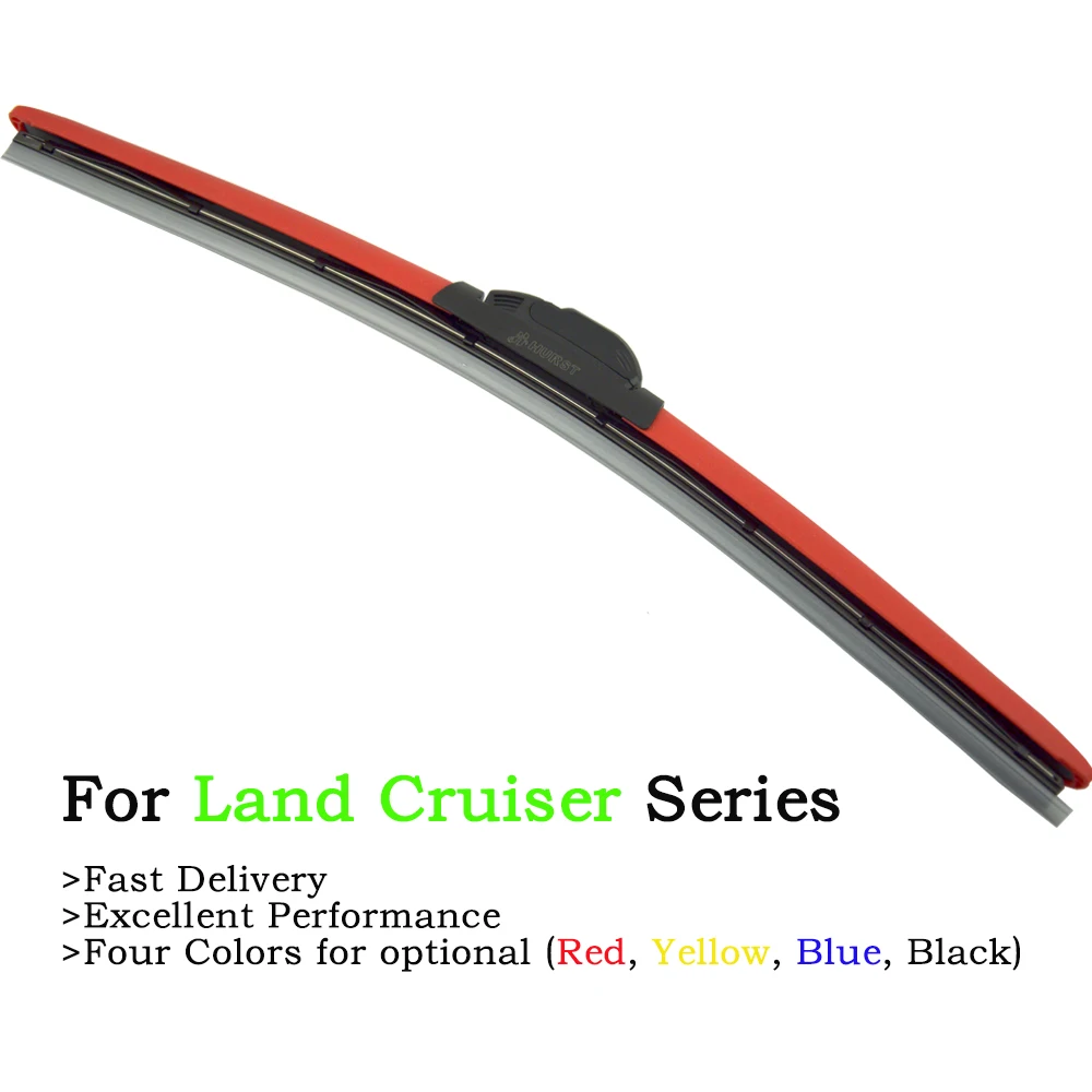 

2Pcs New Colorful Hybrid Wiper Blades for Toyota Land Curiser Series J100 J200 Fit H1 U J Hook Arms Model Year from 2002 to 2015