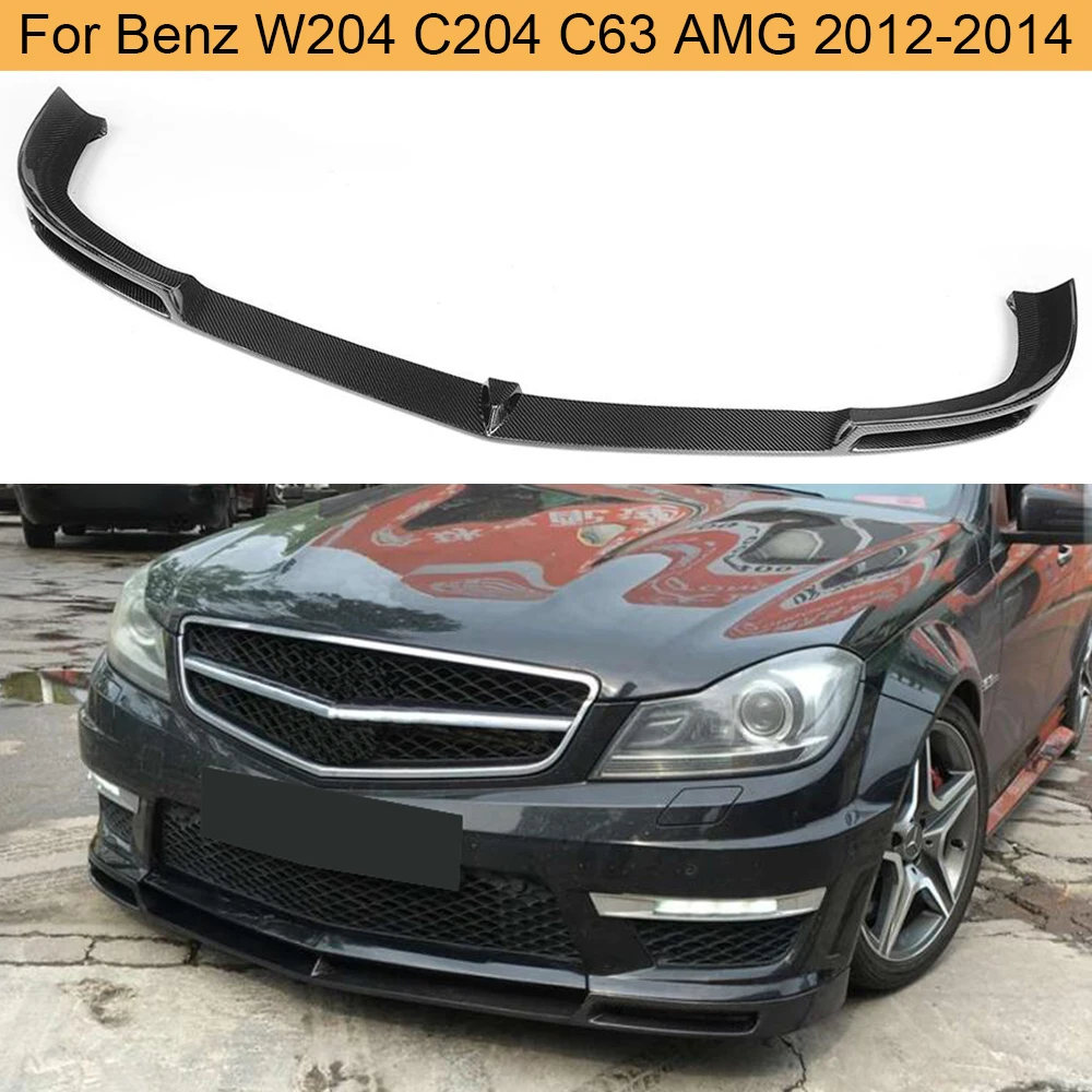 C Class спойлер для переднего бампера автомобиля Mercedes Benz W204 C204 C63 AMG 2012 2014 передний