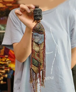 

wedding decoration Tibetan Buddhism cattle bone carved Mahakala Wrathful Deity Buddha head Pendant