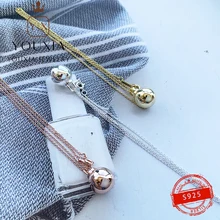 

1:1 925 Silver Necklace High Quality Customized Fashion Trend Five-color Heart-shaped Bead Necklace Couple Gift With Logo Jewelr