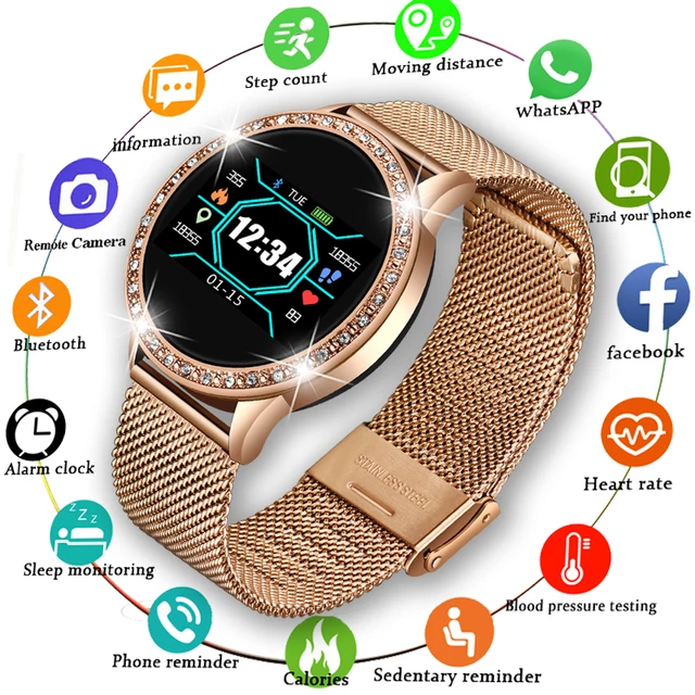 LIGE  2020 New Smart Watch Women Men Heart Rate Blood Pressure Sport Multi-function Watch fitness tracker Fashion smartwatch+Box 1