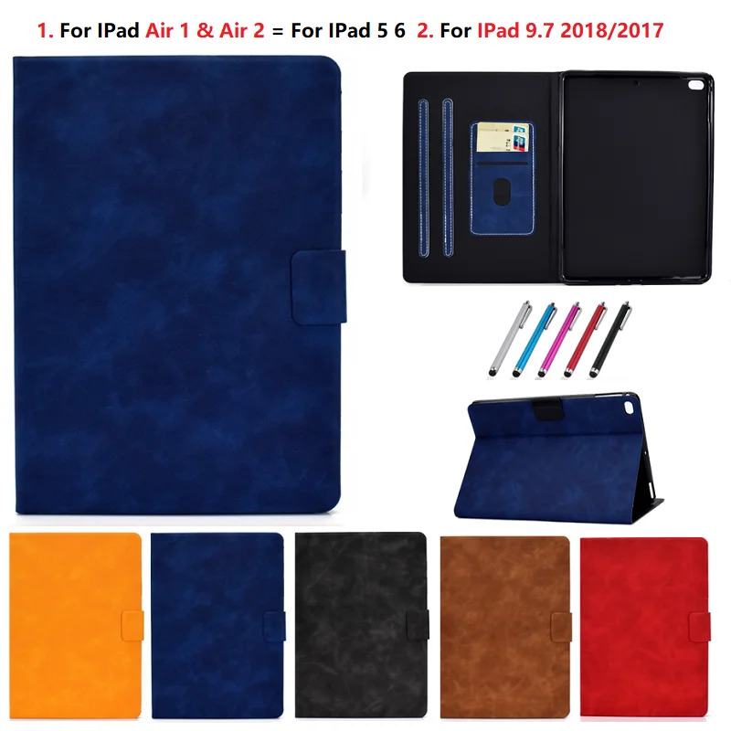 Чехол для iPad 6 5 Air 2 1 чехол из искусственной кожи ТПУ кошелек с задней стенкой