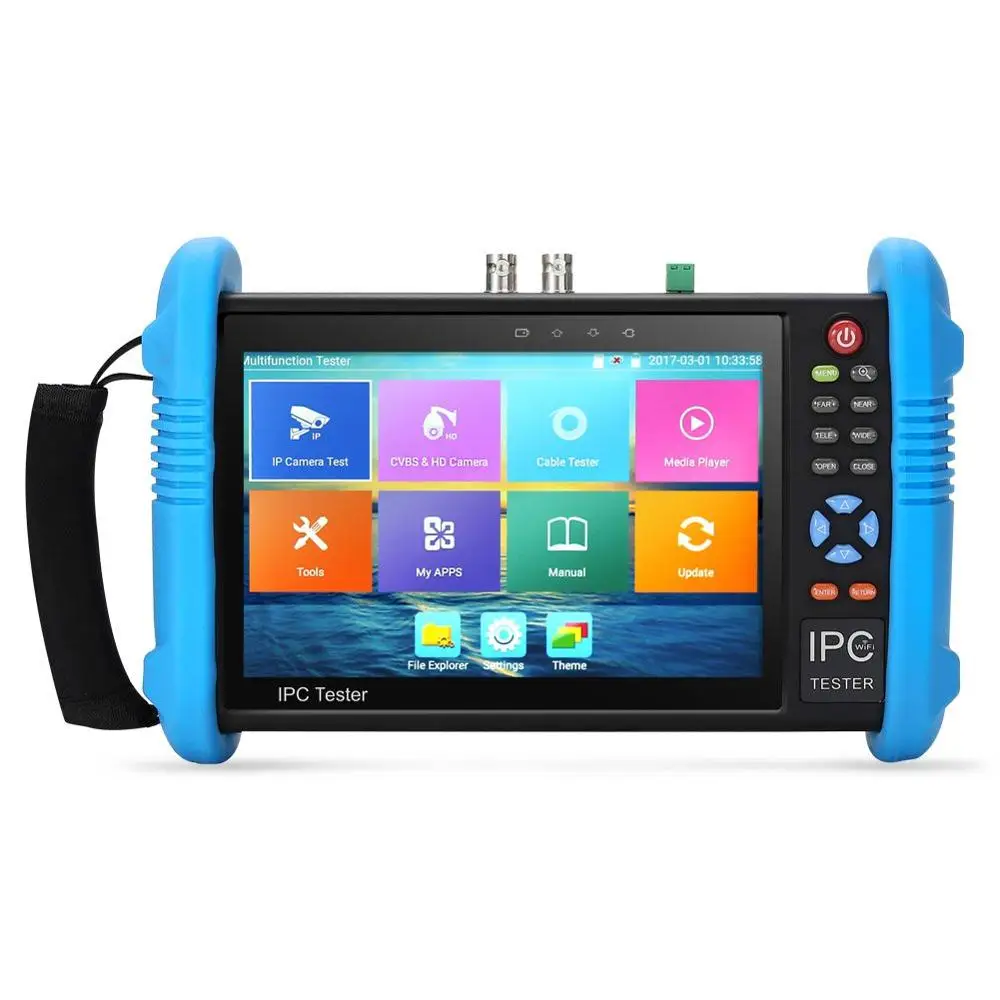  New 7 Inch IP CCTV Tester Monitor Analog CVBS Camera Tester H.265 4K Video Testing Support ONVIF WI