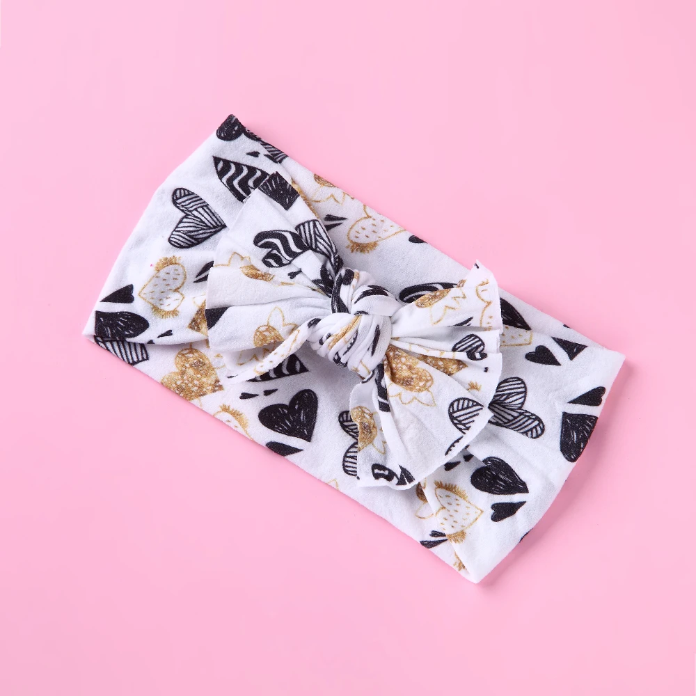 1pcs Kids Bow Knot Nylon Headband Children Girls Hair Band Turban Headband Cute Style Headwear bandeau