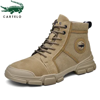 

CARTELO Men's boots men's combat boots British trend high to help men's shoes outdoor tooling boots wild shoes men