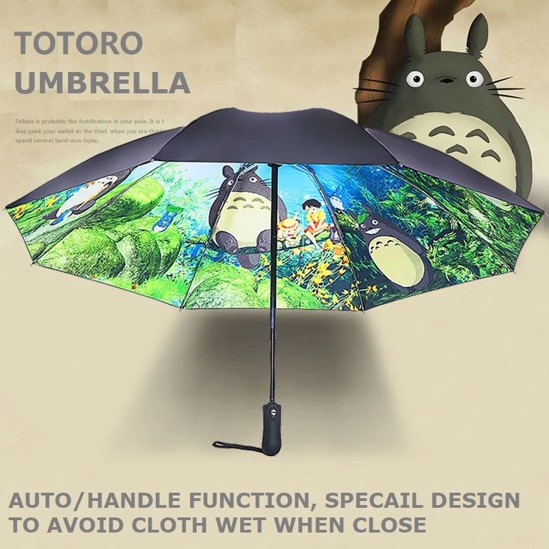 Oussiro sombrilla Totoro mujer, sombrilla Parapluie| Paraguas| -