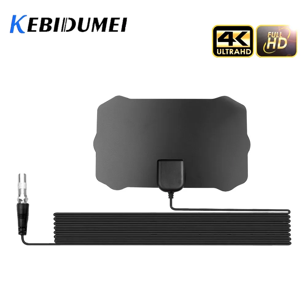Цифровая ТВ антенна Kebidumei с диапазоном 300 миль HD 4K цифровая усилителем для