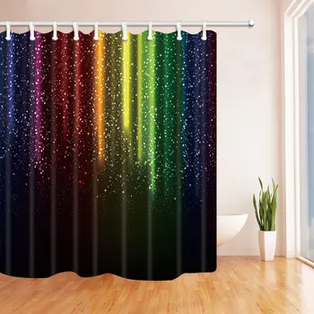 

Sparkle Sequin with Light Effect for Wedding Festival Bath Curtain, Polyester Fabric Waterproof Shower Curtain for Bathroom,
