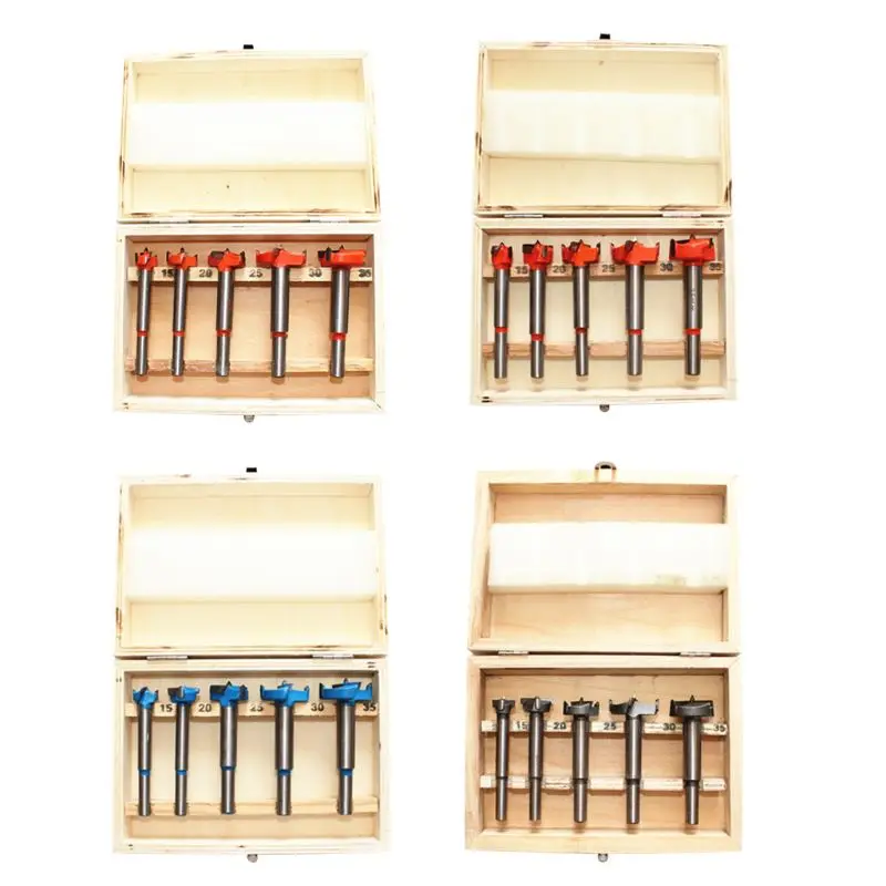 5pcs 15-35mm Adjustable Carbide Drill Bit Hinge Hole Opener Tipped Drilling Tool
