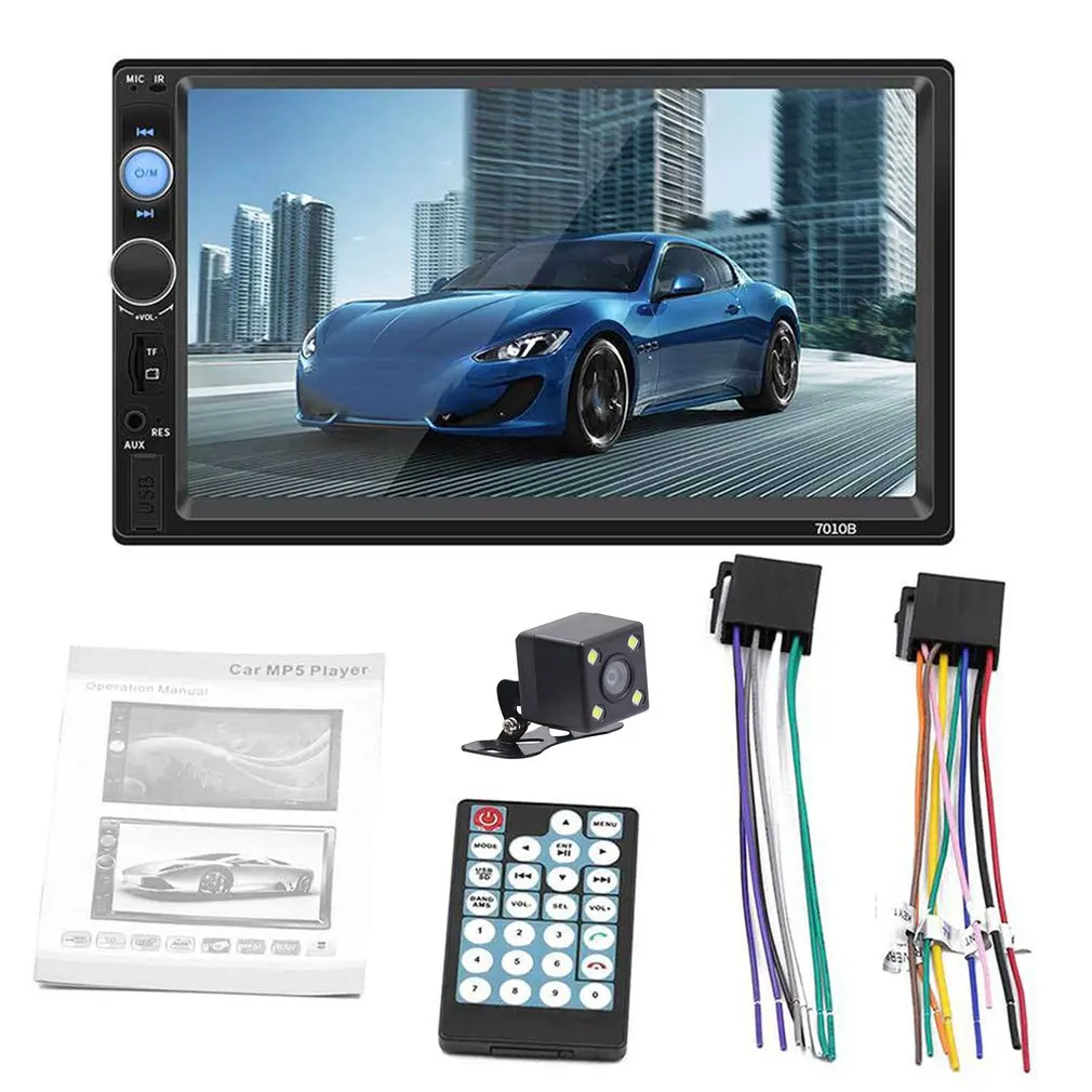 

7010B 7 Inch DOUBLE 2DIN Car MP5 Player BT Touch Screen Stereo Radio Multimedia player Support same screen
