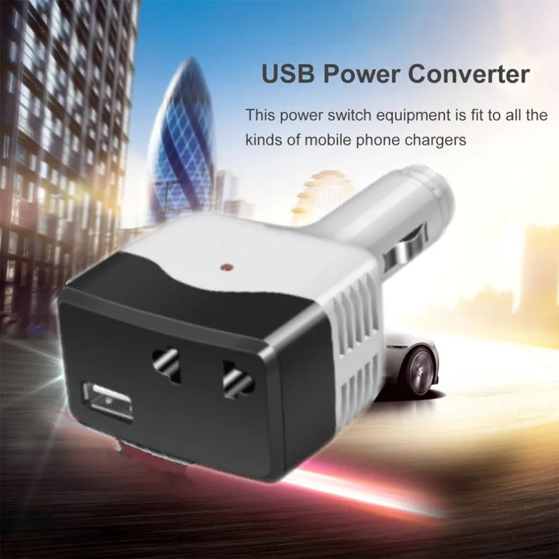 

1Pc Car Inverter 12-24V Power Convertidor Color Random 2 Port USB Charger Auto Voltage Inverters For Car Electronics Accessories