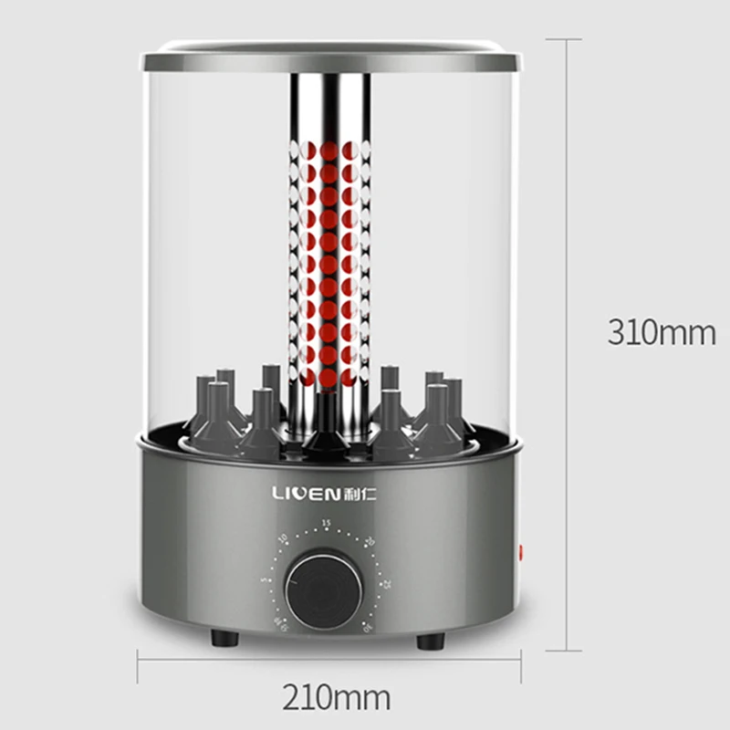 Electric Grill Barbecue Machine Timing Household Autorotation Kebab Machine Small smoke-free BBQ Maker Doner Meat Kabob Cooker