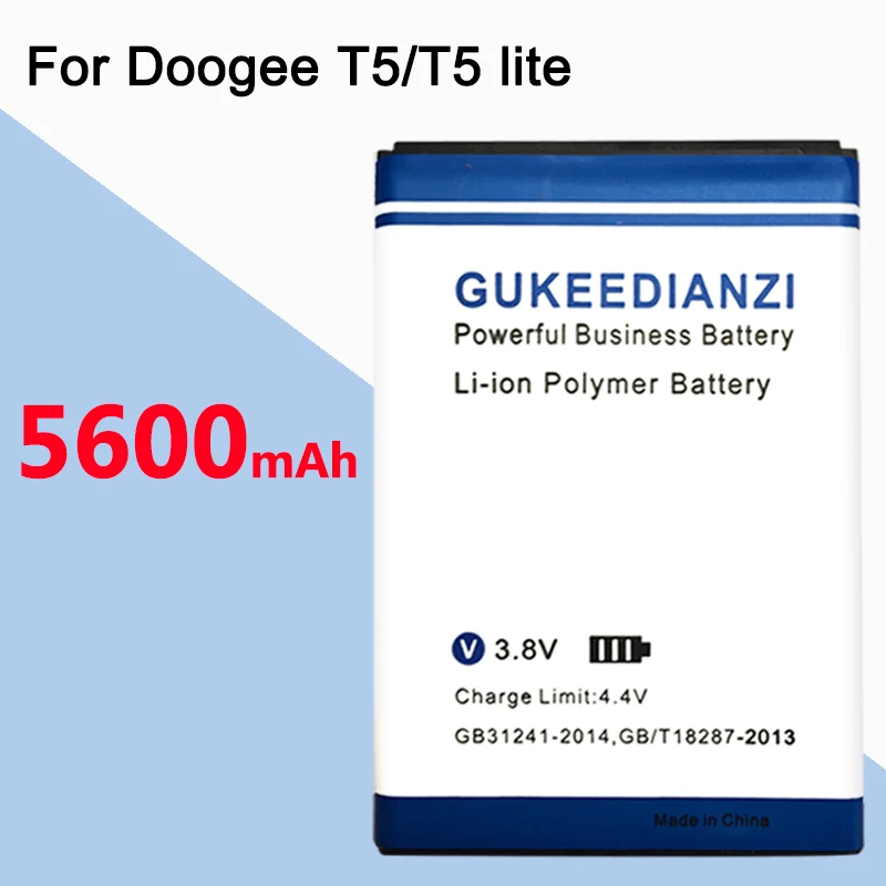 GUKEEDIANZI высокое качество BAT16464500 батареи 5600 мАч Для DOOGEE T5 T5 Lite литий-ионный полимерный аккумулятор для телефона