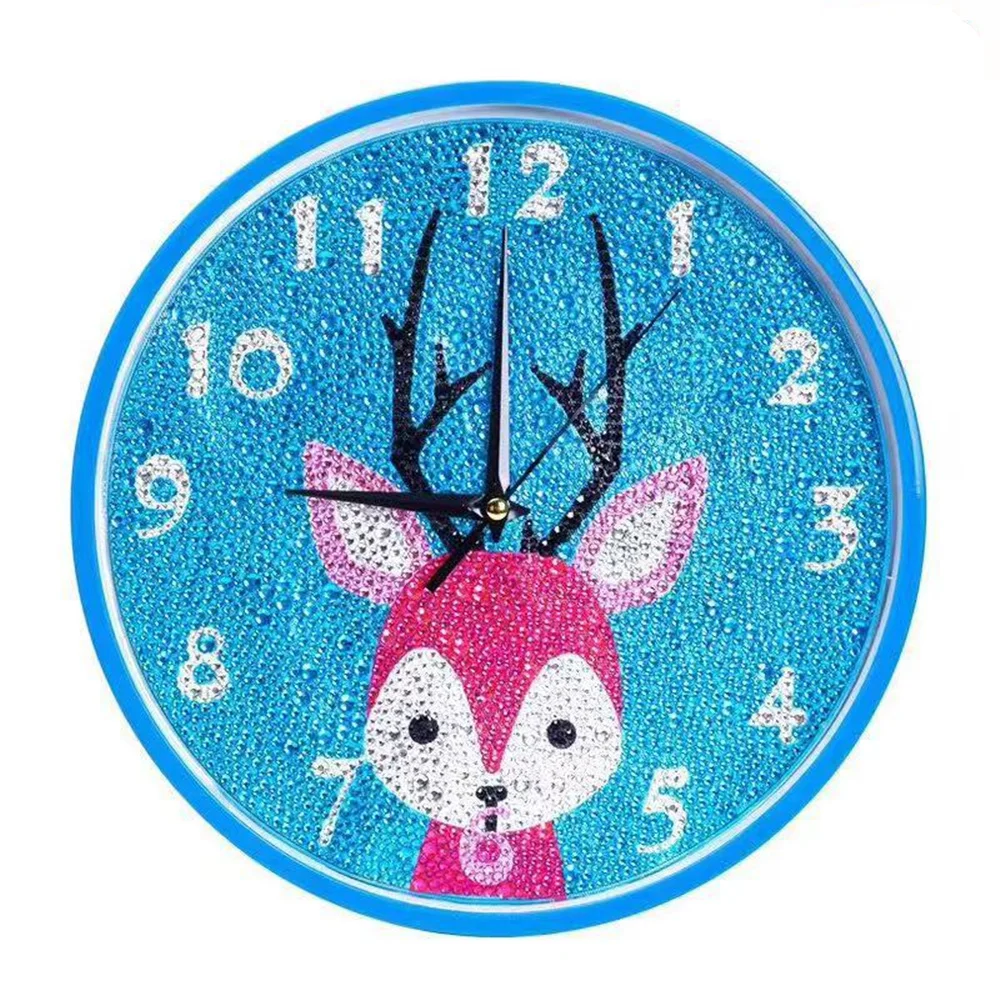 

5D Diamond Embroidery Milu Deer Pattern Rhinestone Needlework Diy Diamond Painting Cross Stitch Clocks Children's Day Gift