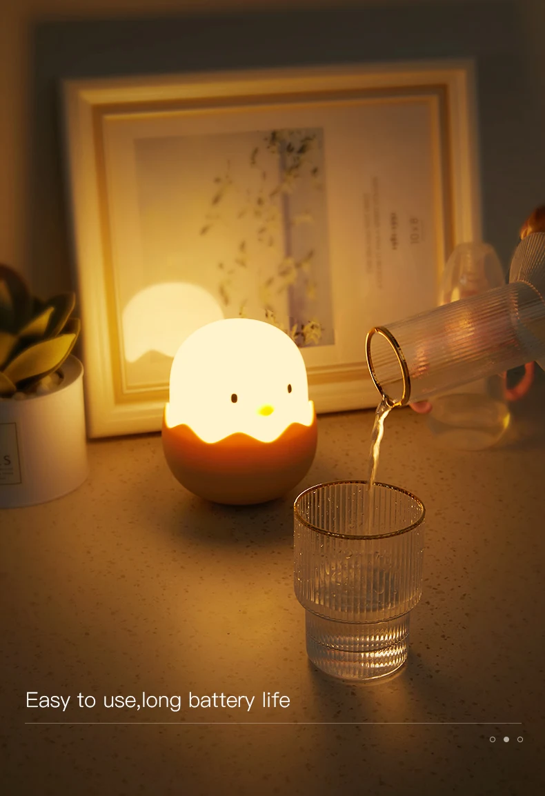 decorative night lights Led Children Touch Night Light Soft Silicone USB Rechargeable Bedroom Decor Gift Animal Egg Shell Chick Bedside Lamp night lamp for bedroom wall