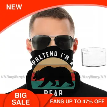 

Bear Halloween Mouth Face Mask Simple Halloween Costume Facial Mask Polyester with 2 Filters Funny Mask