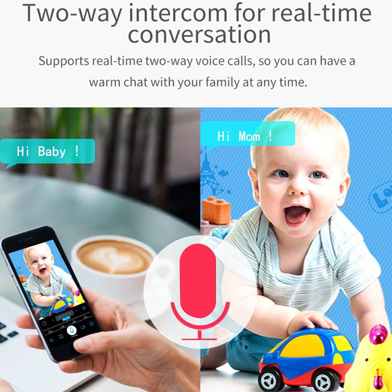 WakeView WiFi Camera Home Security IP Camera Wireless AudioVideo CCTV Surveillance Camera IR CUT Night Vision 1080P Smart Camera