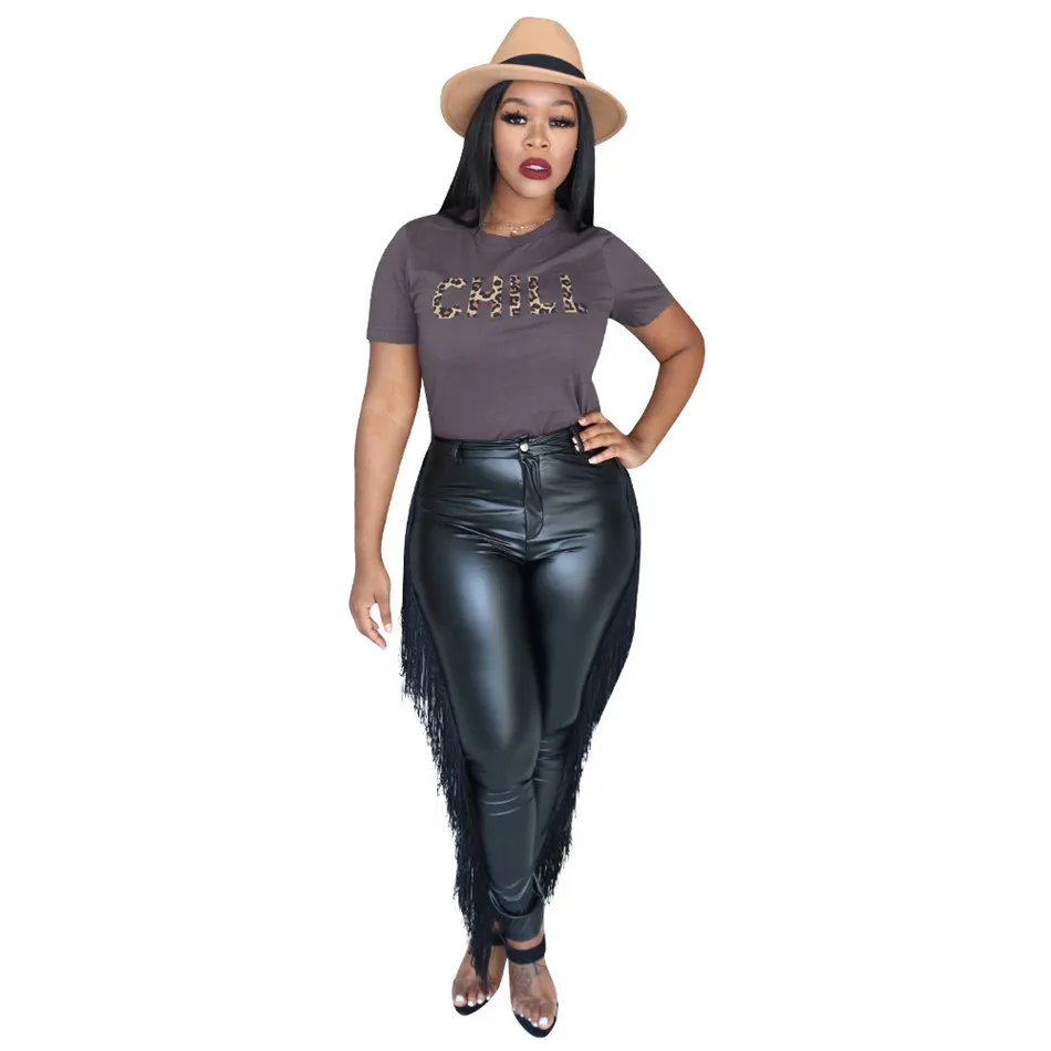 

PU Leather Pants High Waist Stretch Black Leather Pants for Women Casual Slim Female Pencil Pant