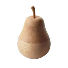 

Wood Toothpick Storage Black Walnut Toothpicks Organizer Small Pear Shape Fruit Fork Jar Container Creative Modern Kitchen Items