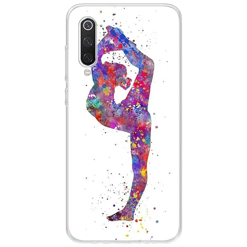 Люблю гимнастика силуэт спортивный чехол для телефона Redmi 4 4A 4X 5 5A 6 6A 7 Y3 7A 8 K20 K30 S2