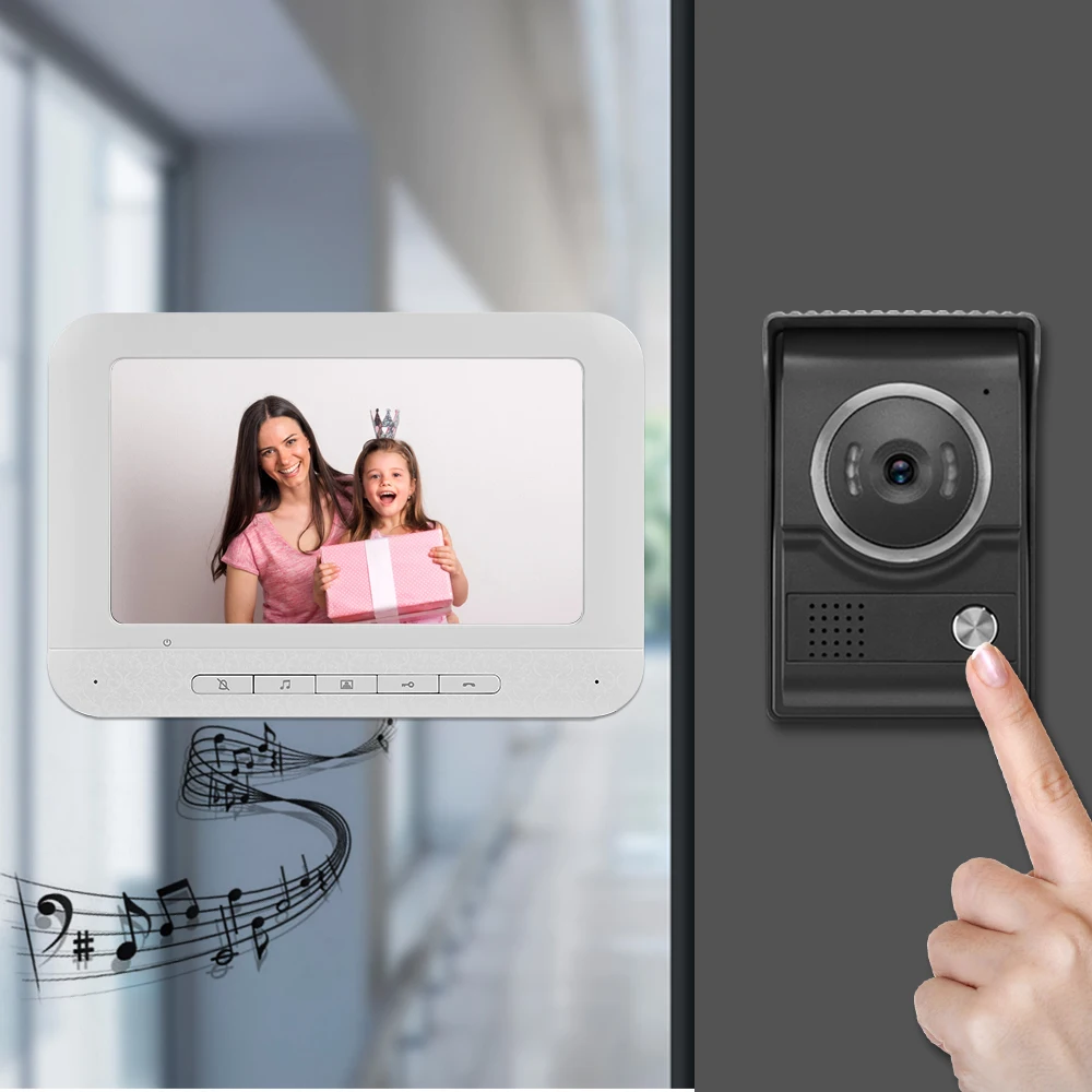 SmartYIBA видеодомофон " дюймовый монитор проводной видеодомофон дверной звонок Домофон камера система для видеодомофона для домашней безопасности