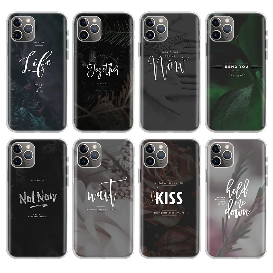 

Color text on a black background Phone Case For Apple iPhone 11 Pro 6 6S 7 8 Plus 10 X XS MAX XR 5 5S SE Phone Case Cover