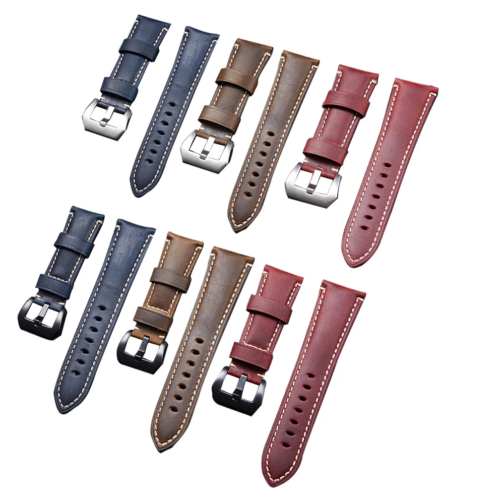 

Sport Watch Band High Quality Leather Watch Bands with Buckle Replacement Watch Strap for for Men & Women WB45