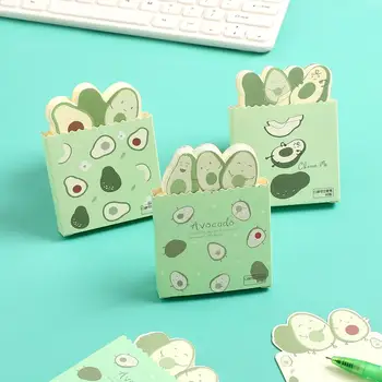 

JIANWU 1PC Cute avocado memo notes mini Supporting Scratch note pad kawaii draft book Color inner page School supplies