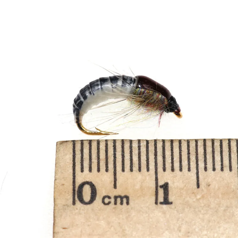 Crankbait 6 шт./компл. #12 Реалистичная Nymph Scud муха для ловли форели искусственная