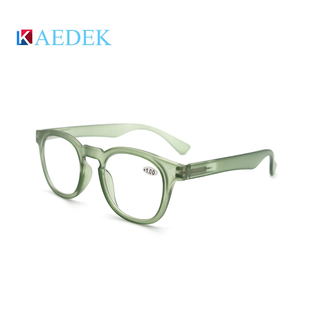 KAEDEK 2025 transparent Brand Reading Glasses Round Men Women Glasses With Flex French Concept Presbyopia 5