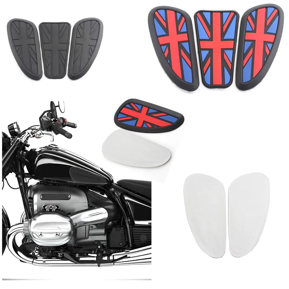 Universal Motorcycle Anti-Slip Side Tank Pads Fuel Gas Knee Grips Traction Pads Protection Sticker Decal For Triumph T100 T120 motorcycle tank side grips retro rubber anti slip side stickers universal tank protection pad for most motorcycle tank sticker