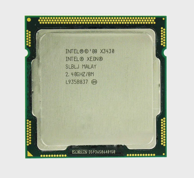 Оригинальный процессор Intel Xeon X3430 четырехъядерный (2 4 ГГц LGA 1156 8 МБ кэш 95 Вт)