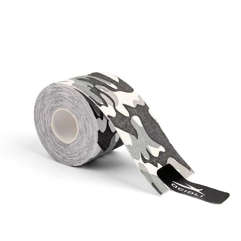 Gray camouflage 20 рулонов 5 м X 5 см медицинская Kinematics лента эластичный хлопок спортивный пластырь для мышц Фитнес протектор водонепроницаемые наколенники кинезиотape волейбол - Цвет: Gray camouflage