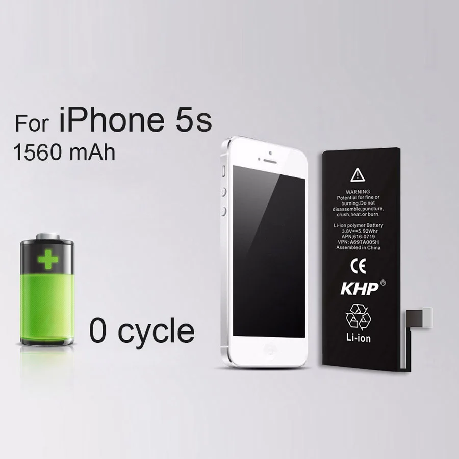 Новинка 2019 100% оригинальный KHP Аккумулятор для телефона iPhone 5S емкостью 1560 мАч
