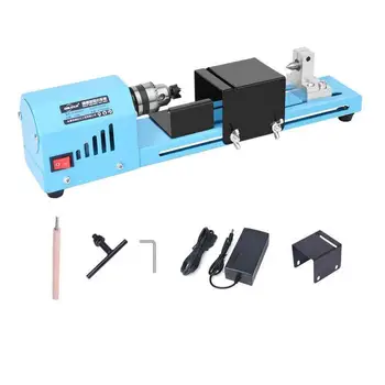 

DC12-24V 150W Mini Lathe Beads Machine Woodworking DIY Lathe Standard Set Wood Lathe Standard
