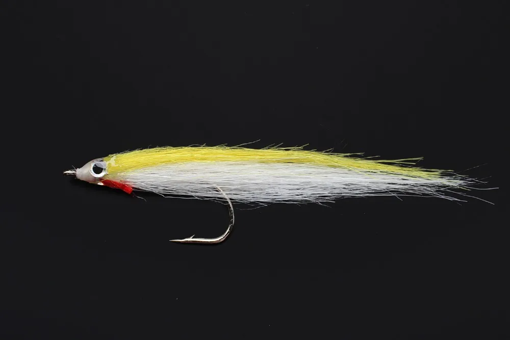 Tigofly 12 pcs 1/0 4cm High Carbon Hook Polar Fry Salmon Trout Sea Bass Steelhead Minnow Fly Fishing Flies Lure Set