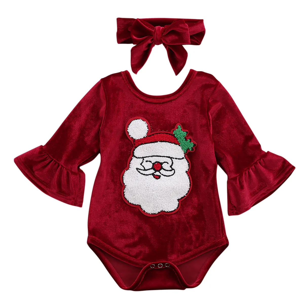 Рождественский комбинезон Санты для маленьких девочек, платье-пачка, одежда