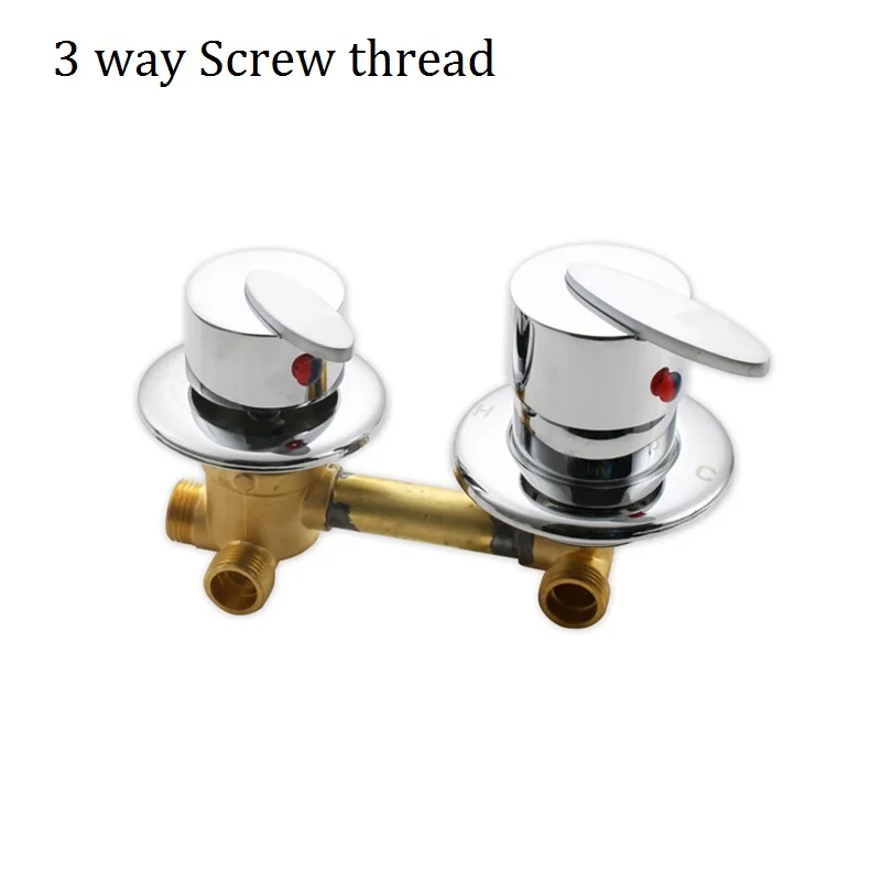 3 ways screw thread MTTUZK 2/3/4/5 способов водоотводная труба с резьбой Межцентровое расстояние 10 см смесительный клапан регулирующий клапан латунный Ванная комната душевой смеситель кран кабины - Цвет: 3 ways screw thread