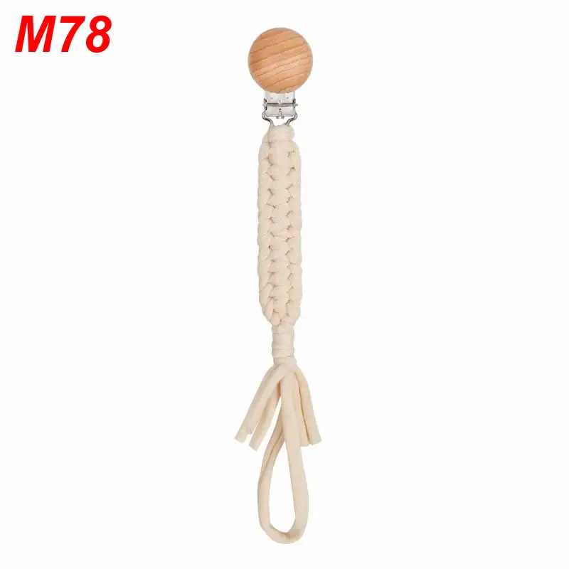M78 Плетеный Хлопок Веревка Держатель для соски детские соски зажимы цепи соска для младенцев цепь - Цвет: M78