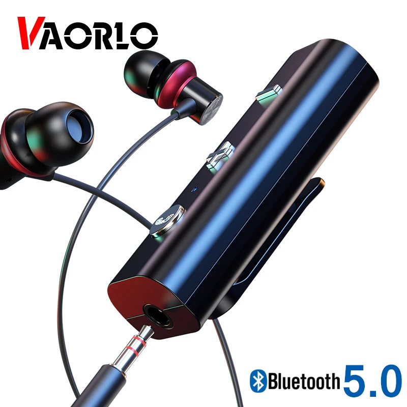 VAORLO Bluetooth 5.0 Receiver 3.5mm AUX Stereo Audio Music Wireless Adapter HandsFree Car Kit Transmitter For Speaker Headphones |