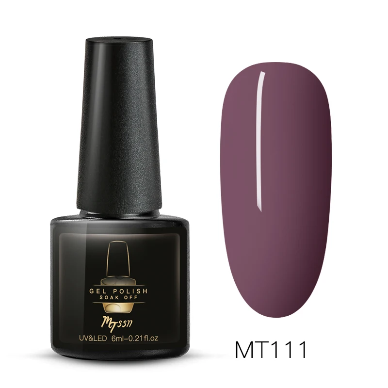 BS04826 Mtssii Gel Nail Polish Morandi Pure Colors 6ml Soak Off Manicure UV LED Gel Varnish DIY Nail Art Lacquer Decoration For Nail - Цвет: BS04826