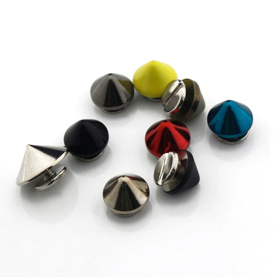110 Pointes Et Goujons Cône 7x9 Mm Bronze – Rivets Punk Pour Customisation